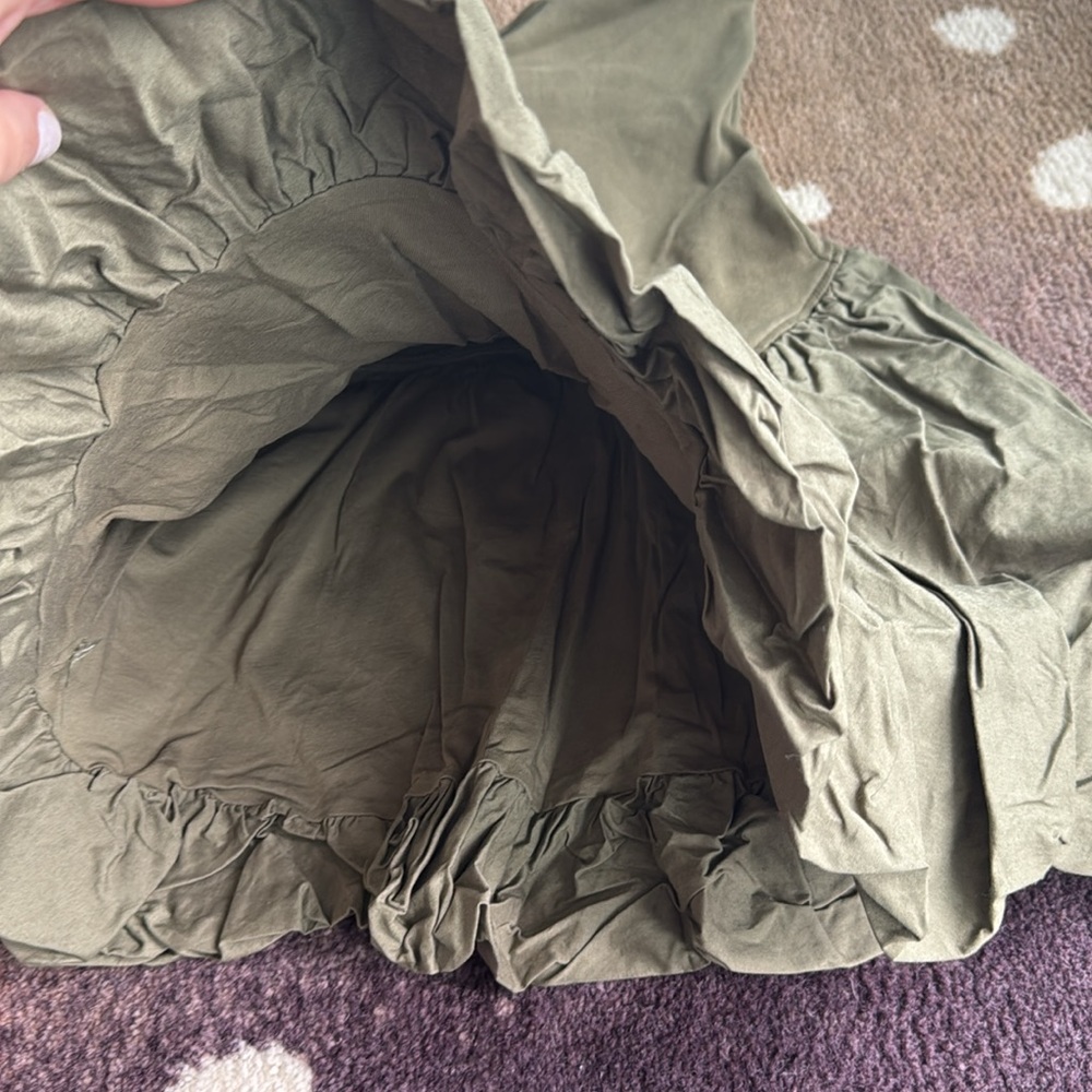 Zara Ribbed Poplin Balloon Dress - Picture 3 of 10